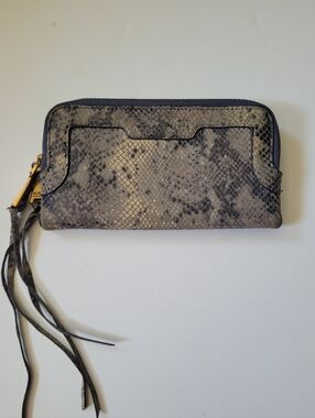 Aimee Kestenberg Snake-Print Zip Wallet